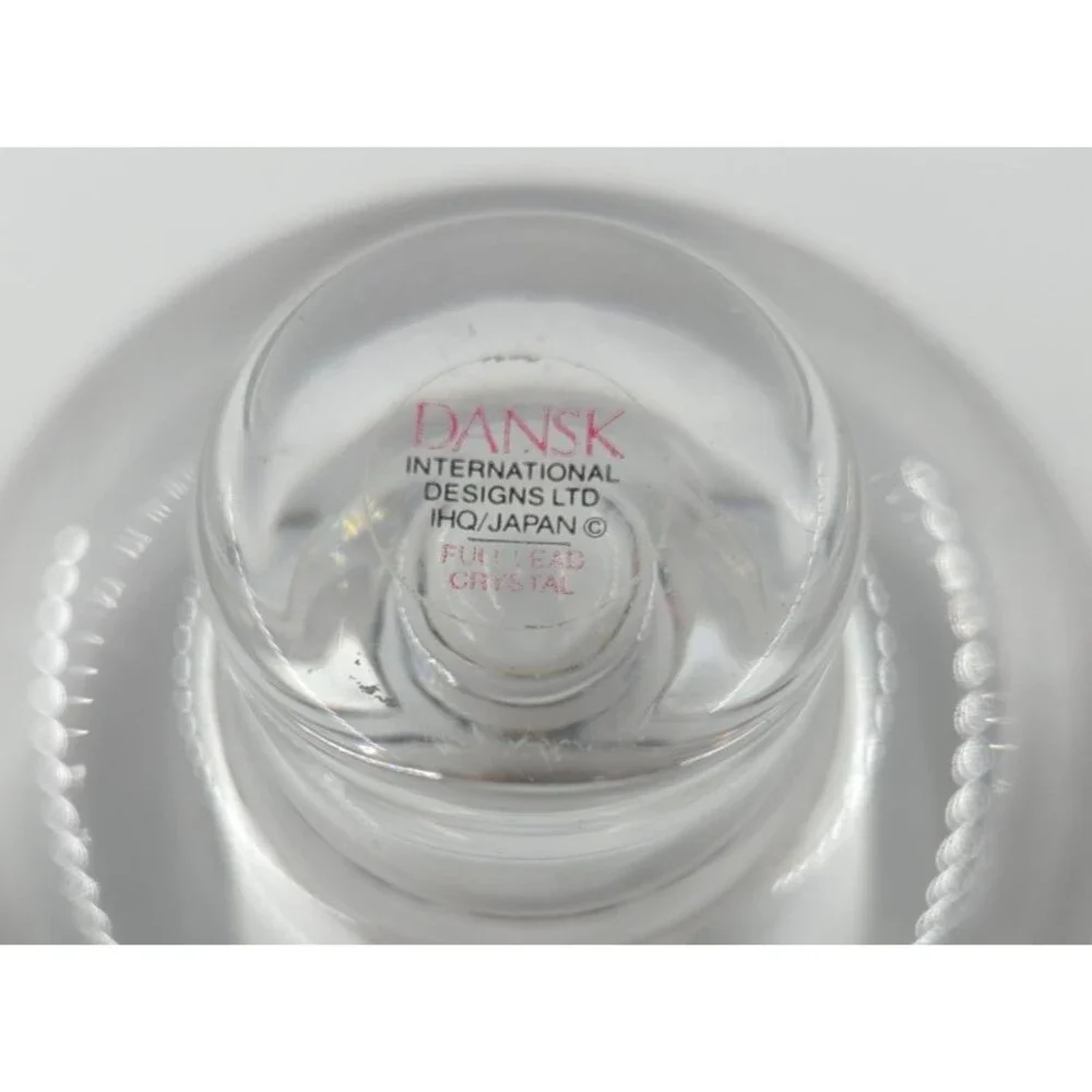 Vintage Dansk Jens Candle Holder Heavy Clear Glass MCM Mid Century Modern
